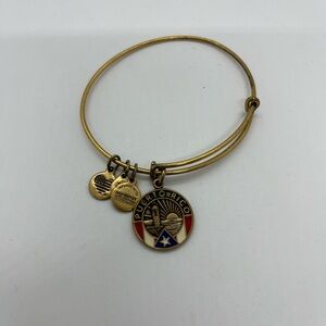 Alex and Ani Puerto Rico Enamel Charm Bangle Bracelet